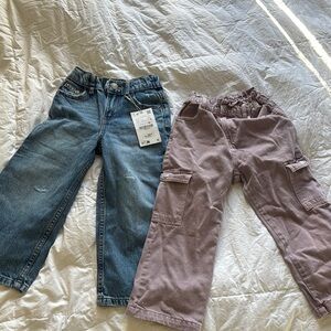 Stylish Kids Denim and Purple Cargo Pants